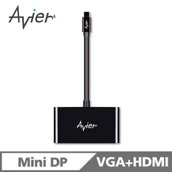 【Avier】Mini DP TO HDMI+VGA 轉接器【盒損全新品】