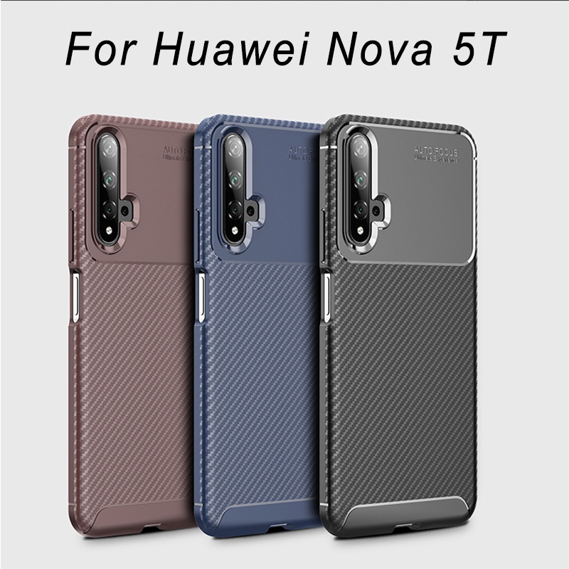 華為 Nova 5T 碳纖維紋 Nova5T 手機殼 軟殼 全包邊 防摔保護殼