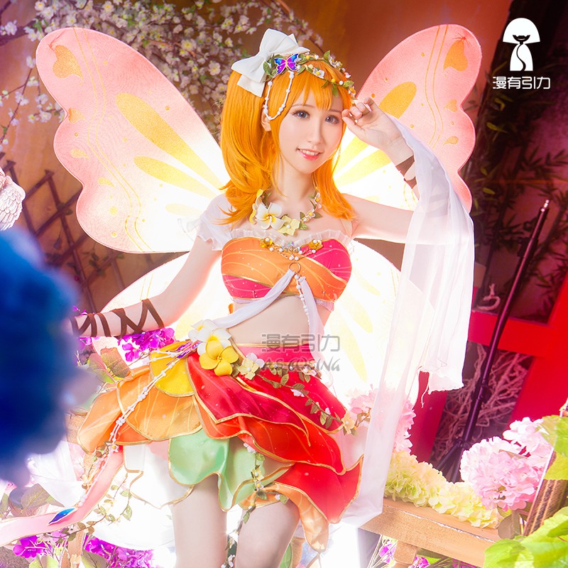 全新現貨 Cos Cosplay 花妖精妖精花妖覺醒花妖精覺醒衣服翅膀漫有引力美萌穗乃果果 蝦皮購物