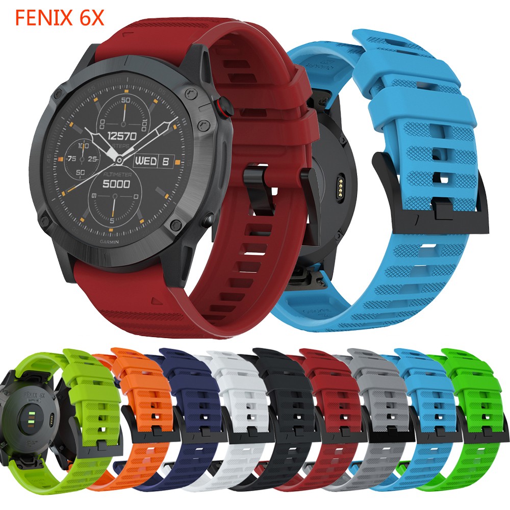 佳明Garmin Fenix 7x/fenix3/fenix3 hr官方扣快拆矽膠錶帶 quaitx3運動手錶帶26MM