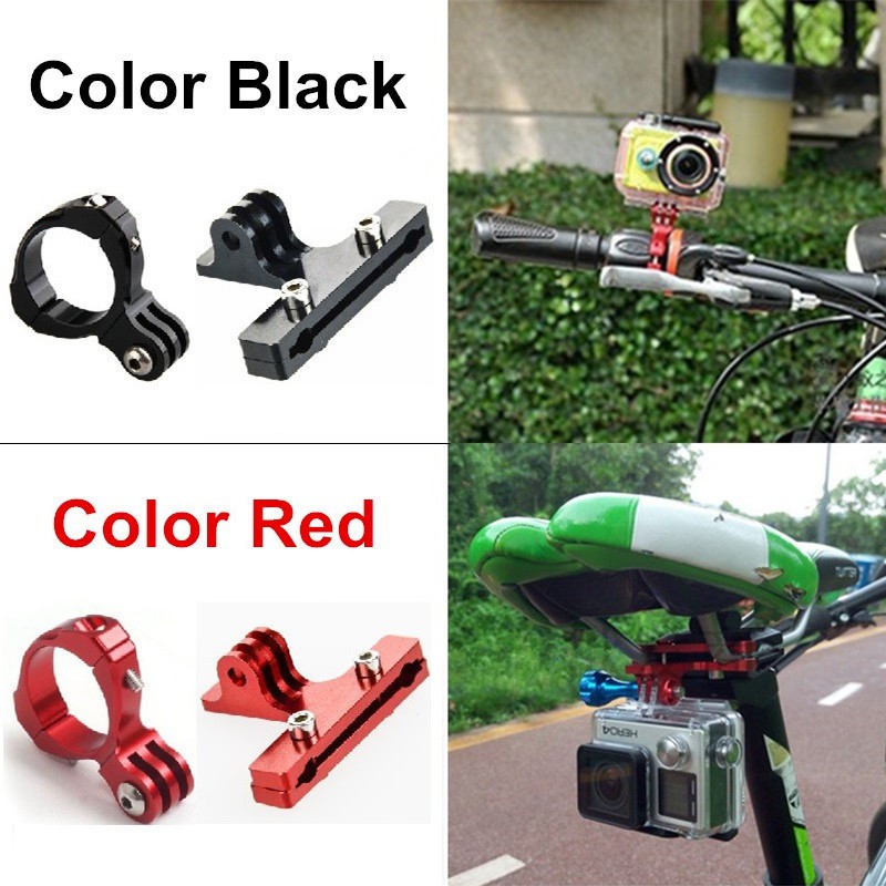 GoPro自行車支架 鋁合金 二合一套裝 單車把手支架+坐墊支架 自行車固定座 GoPro配件 小圓管固定座 騎行