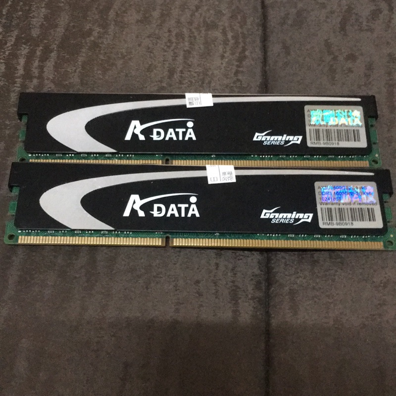 ADATA記憶體2G，DDR3，保證良品，特賣一組2支450元