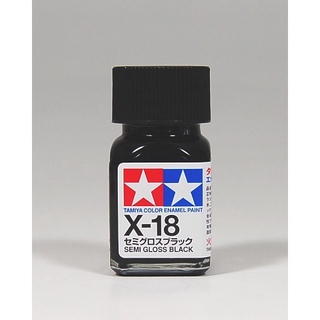◆弘德模型◆ 田宮 琺瑯漆 X-18 半光澤黑 Semi Gloss Black Tamiya 油性 80018 模型漆