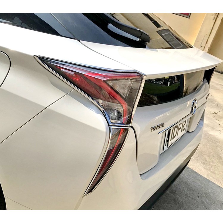 圓夢工廠 Toyota Prius 4代 XW50 2015~2018 改裝 鍍鉻銀 後燈框 尾燈框 車燈框飾貼