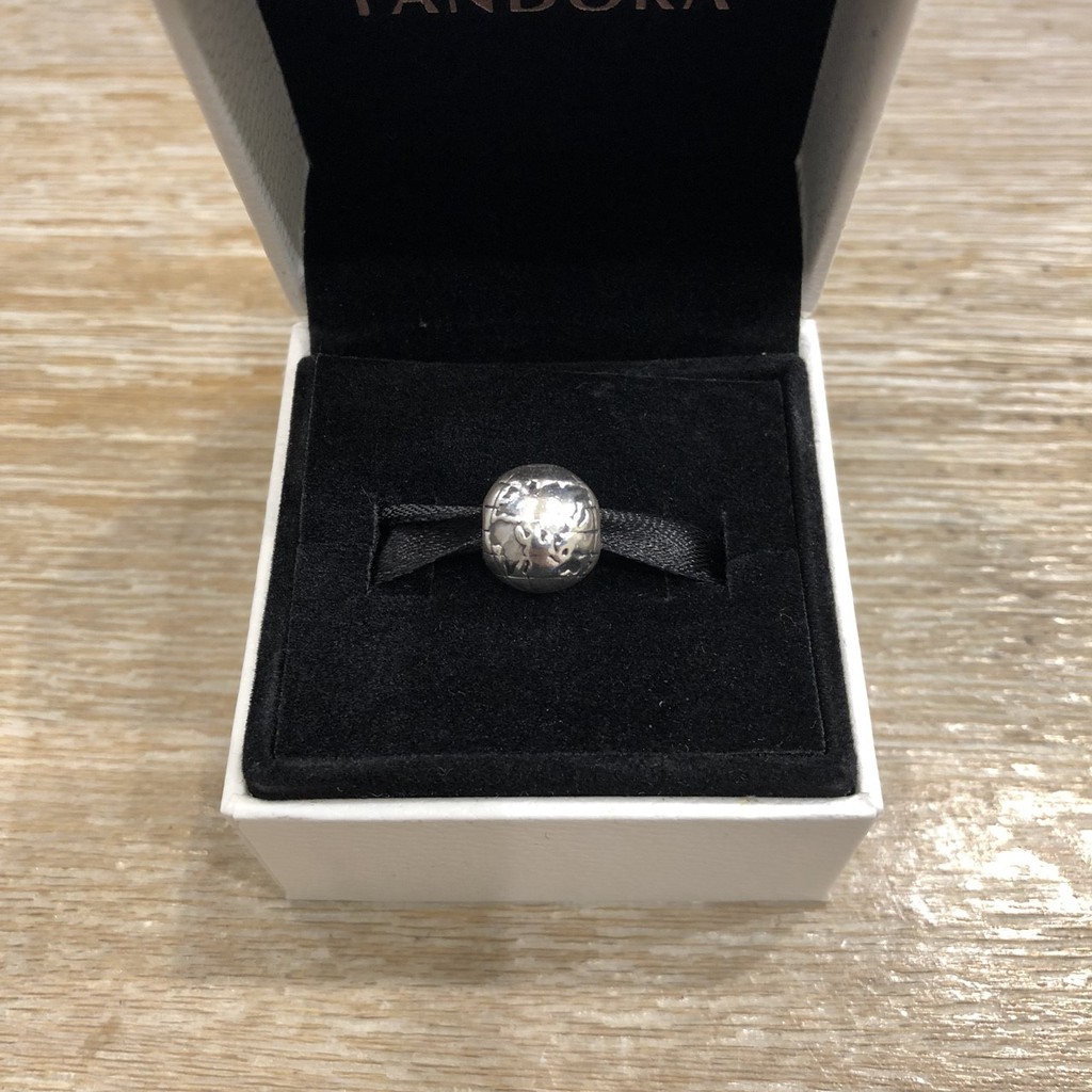 Pandora 純銀串飾 地球固定扣 #791182 二手正品 絕版品