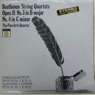 古典黑膠 BEETHOVEN - String Quartets No 3 & 4 FINE ARTS QUART