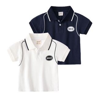 Soffny 兒童 Polo 衫男童棉 T 恤兒童服裝夏季休閒短袖寶寶恐龍卡通襯衫 Polo