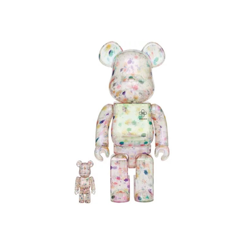 『Definite』BE@RBRICK ANEVER 100% &amp; 400% 透明碎花