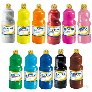 【義大利 GIOTTO】可洗式兒童顏料500ml(單罐多色可選) 一次買6瓶加送調色盤