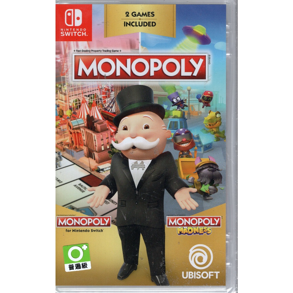 Switch遊戲 NS 地產大亨 1 + 瘋樂 Monopoly Madness 中文版【魔力電玩】