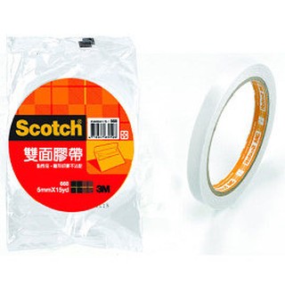 3M 668 雙面棉紙膠帶 雙面膠帶 (6mm x 15yd)~單捲 / 個