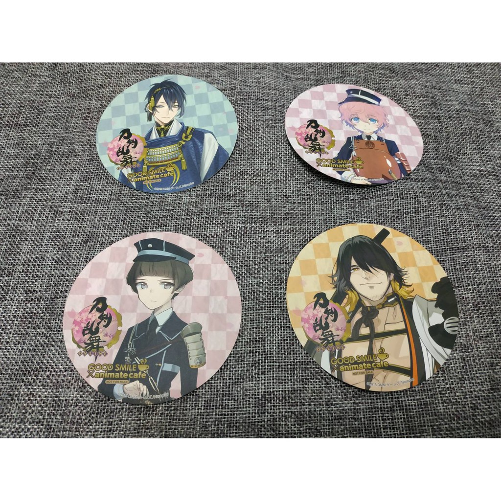 日版刀劍亂舞cafe 限定特典杯墊秋田藤四郎平野藤四郎長曽祢虎徹三日月宗近 蝦皮購物