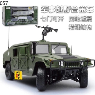 （現貨） ◈凱迪威合金軍事模型1:18美軍悍馬車模戰地車越野車金屬模擬汽車♣