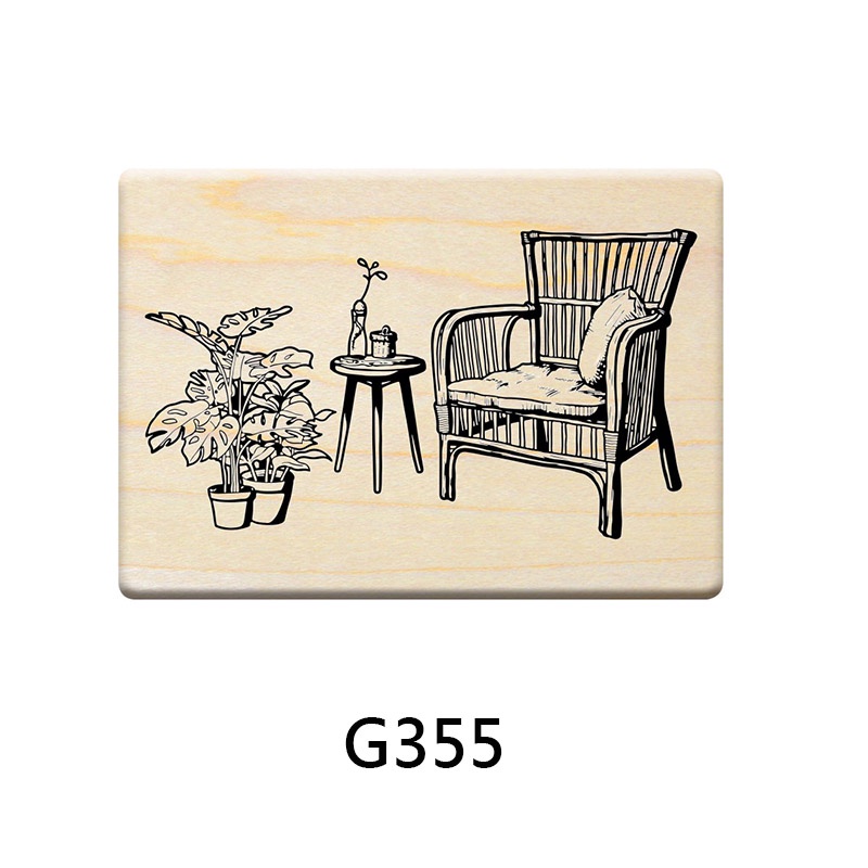 【 Micia 美日手藝館 】楓木印章-P404祢的慈愛 聖經 竹編椅子 造景小室 G355
