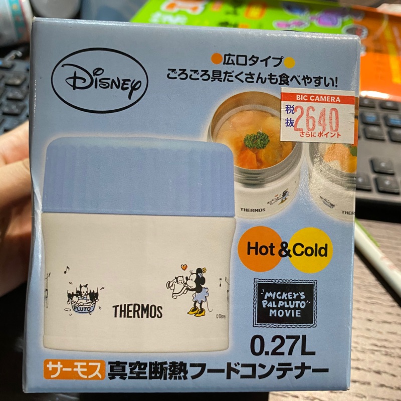 日本購入THERMOS 膳魔師 Mickey 米奇 真空斷熱 保冷 保溫 不鏽鋼 悶燒罐 JBI-271DS 二手