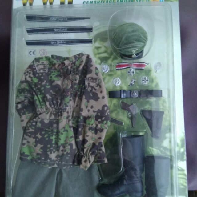 二戰德國黨衛軍 德軍ss黨衛軍迷彩服裝備吊卡12吋人偶1 6比例專用配件美國dragon製絕版珍藏品 蝦皮購物