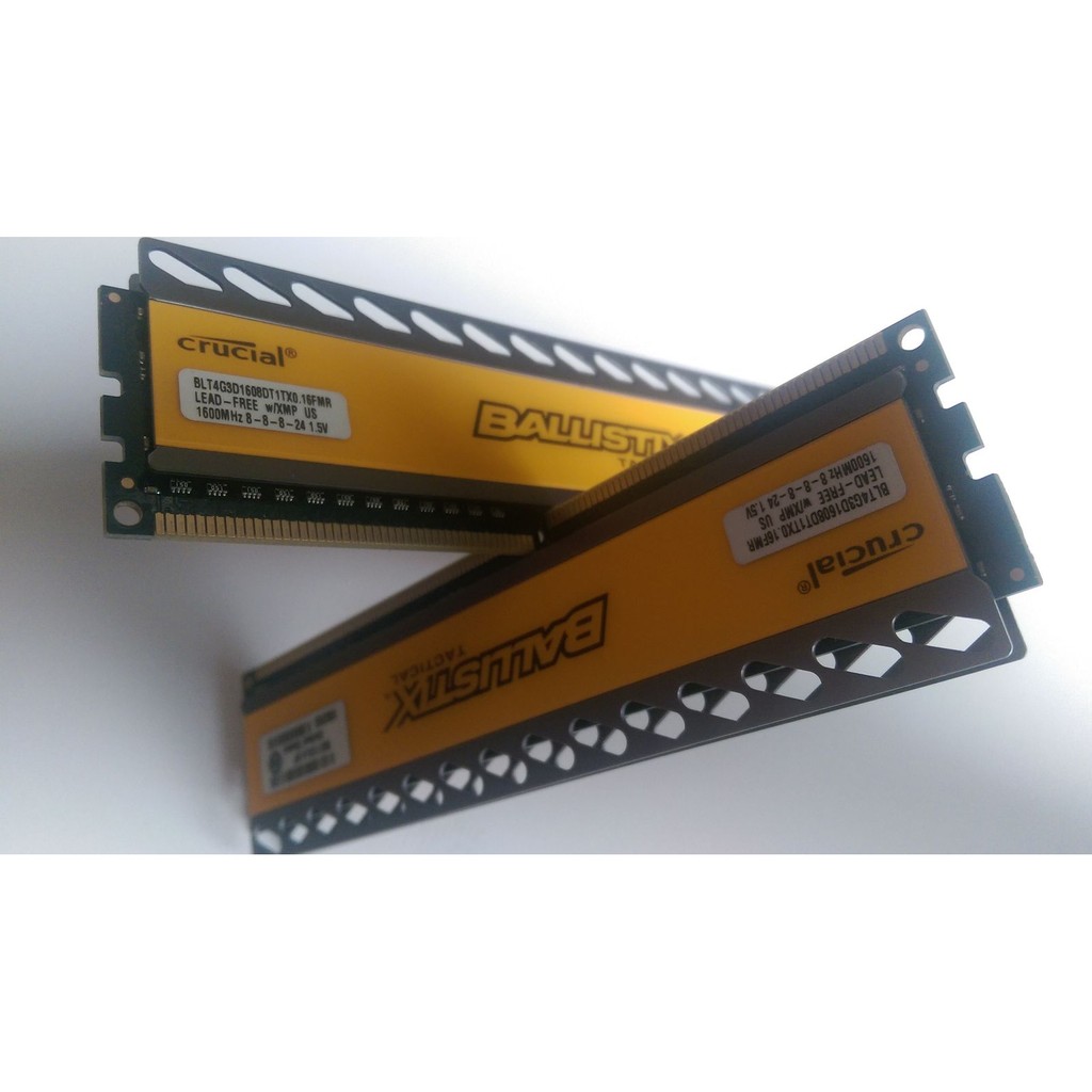 美光 Ballistix Tactical DDR3 1600 4G x 2條 (共8G) 雙面顆粒