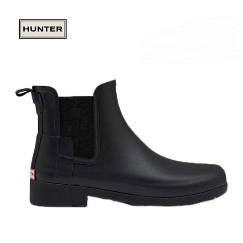 hunter boots chelsea black