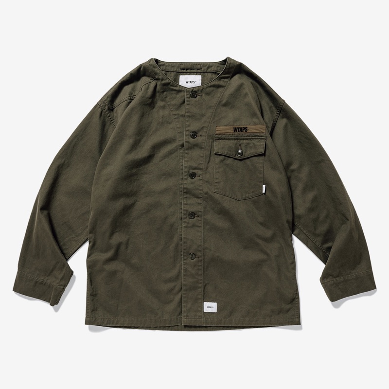 WTAPS SCOUT LS / SHIRT. COTTON. TWILL 軍綠 襯衫