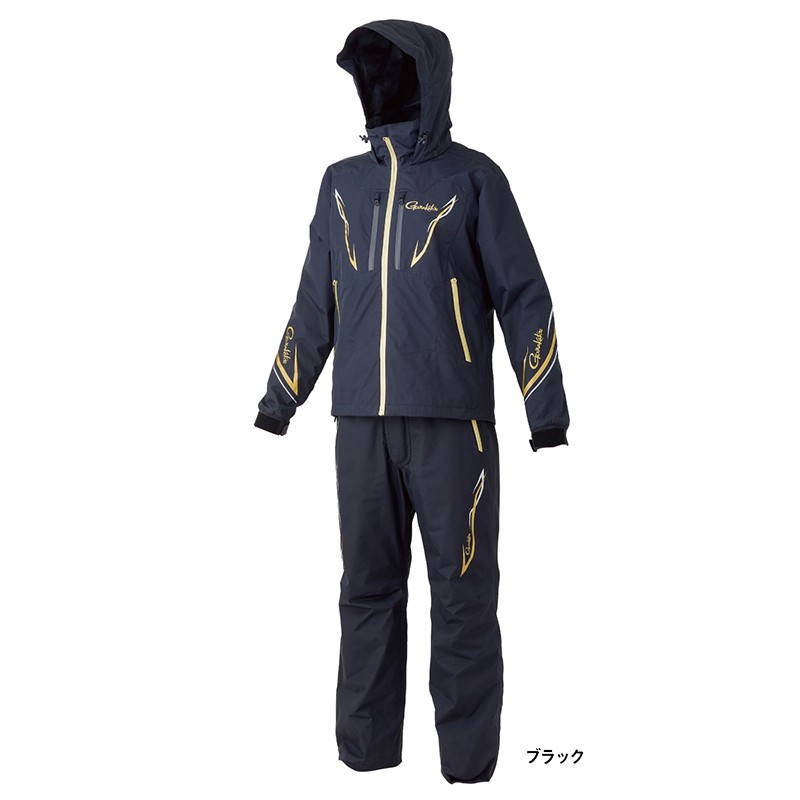 《gamakatsu》GM3659 全天候に対応黑色釣魚套裝 4件式 雨衣套裝 中壢鴻海釣具館