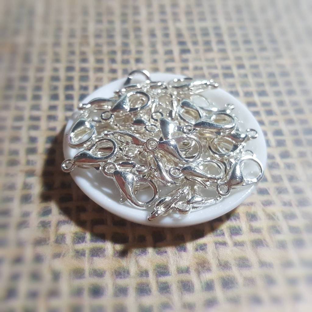 【捷運江翠站】🔆現貨🔆👍DIY金屬銀色龍蝦扣（5個一組）12MM 手作素材