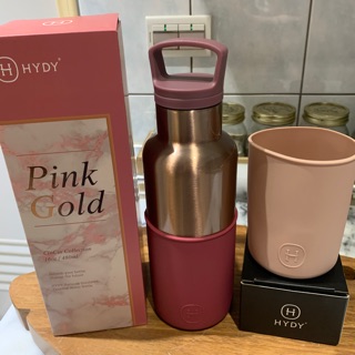 全新（現貨） Hydy時尚保溫瓶-蜜粉金 480ml