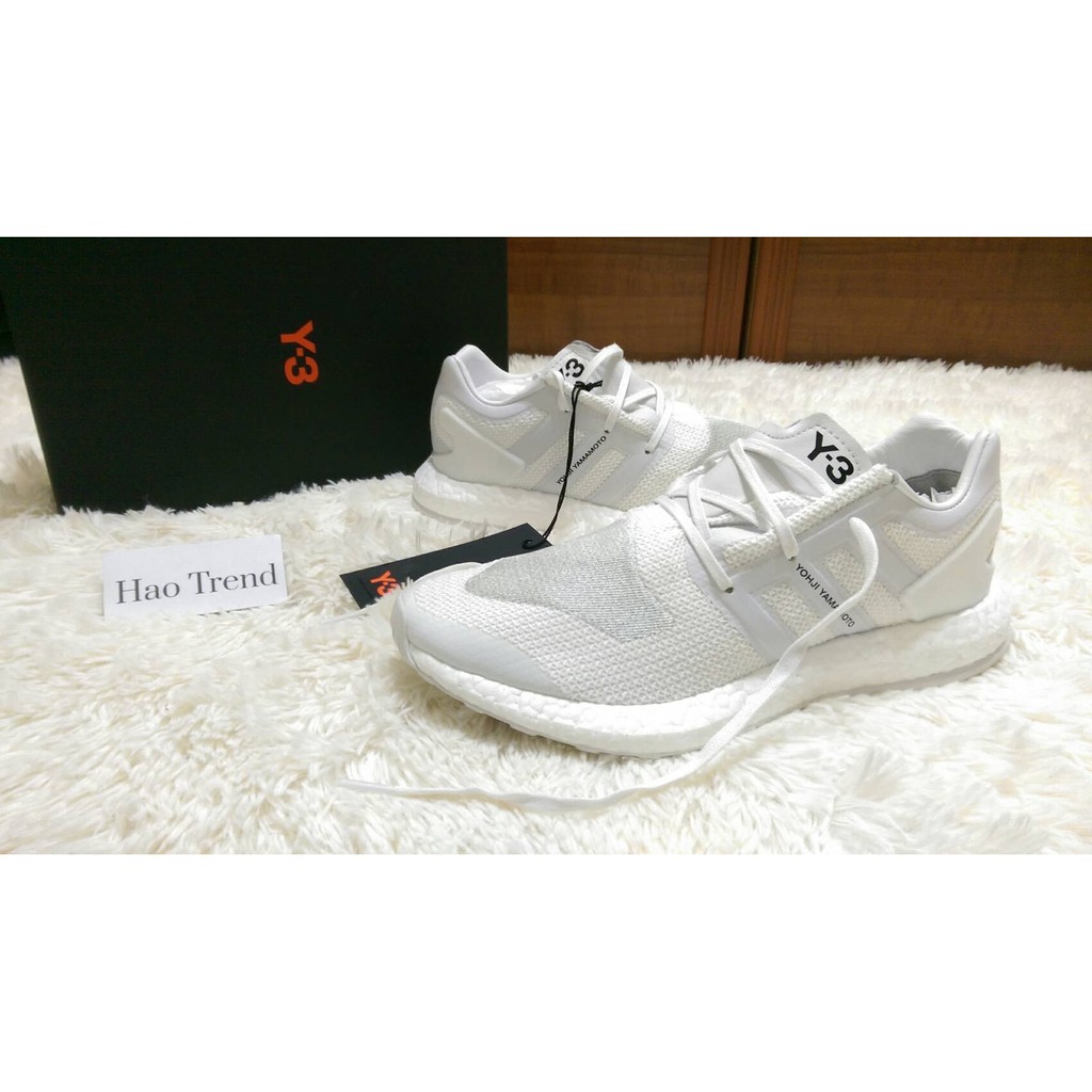 Y3 pure boost outlet triple white