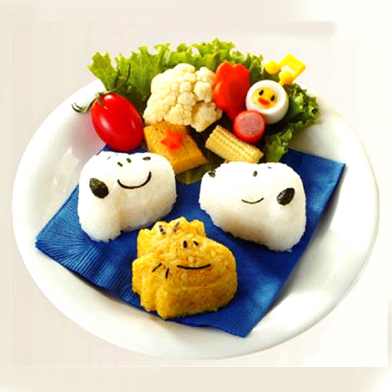 Snoopy可愛史努比三件套飯糰模具 卡通創意 愛心便當 廚房小工具 親子DIY 日本