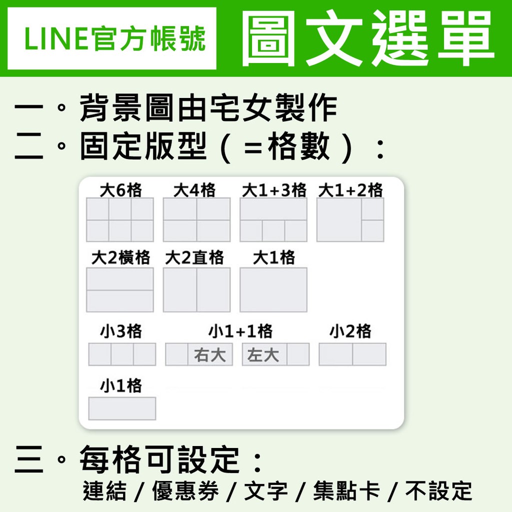 線上校稿給檔 宅女工作室 Line Business Id 官方帳號圖文選單圖文訊息多頁訊息廣告活動 蝦皮購物