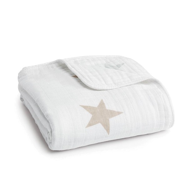 aden+anais 4層穆斯林棉被毯 (超級星星) 兒童棉被 禮盒包裝 附美國進口報關 代購正品 英國皇室最愛品牌