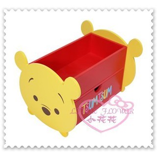 ♥小公主日本精品♥Hello Kitty Disney迪士尼維尼大臉造型收納盒收納櫃置物櫃桌上收納Q版圖12039401