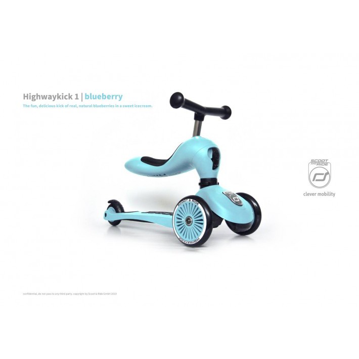 新品上市-奧地利Scoot&amp;Ride Cool 飛滑步車/滑板車-藍莓