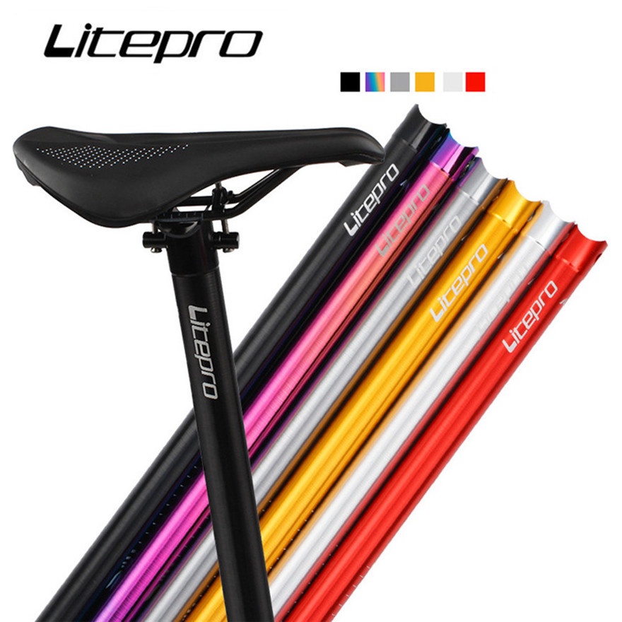 Litepro A61 折疊自行車鋁合金座桿 33.9X600mm 座管座桿桿管 330g 適用於 Fnhon 自行車