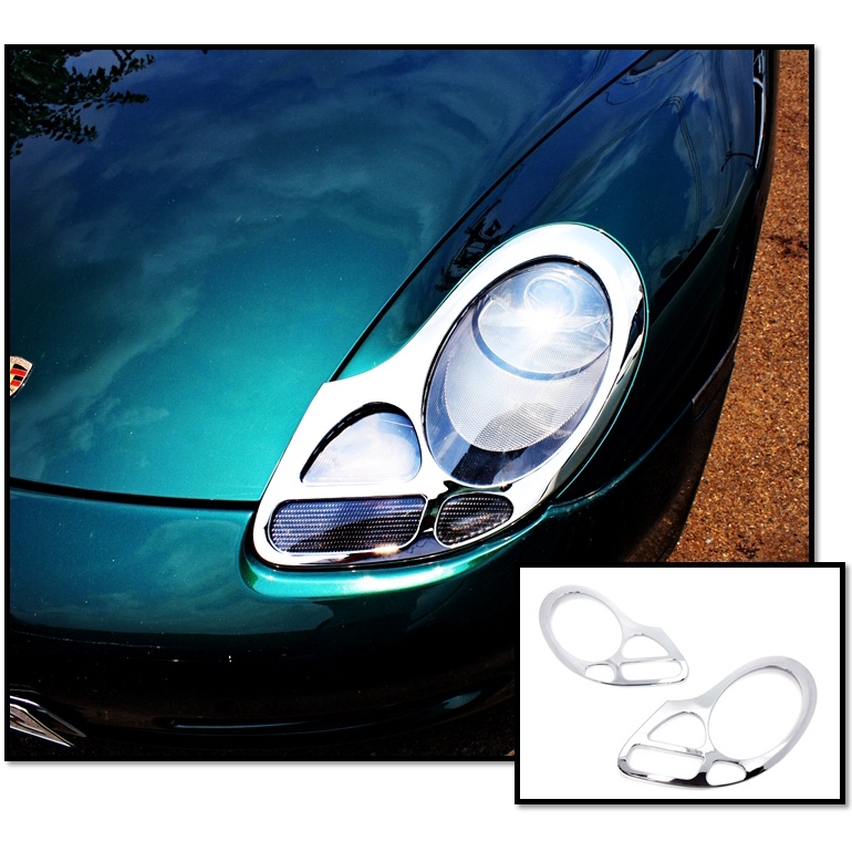 圓夢工廠 Porsche 保時捷 Boxster 986 1996~2004 改裝 鍍鉻銀 前燈框 頭燈框 車燈框飾貼