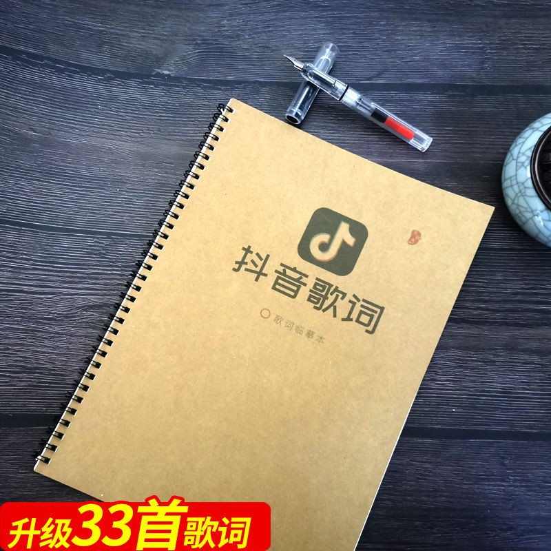 月韻閣 抖音歌詞歌曲周邊同款鋼筆練字帖女生高中生小清新楷書描紅練字帖 蝦皮購物
