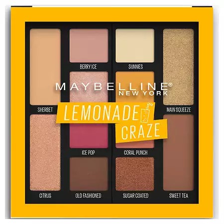 ✨現貨閃電出✨ Maybelline Lemonade Craze 12色眼影盤 鮮榨果汁BAR眼彩盤
