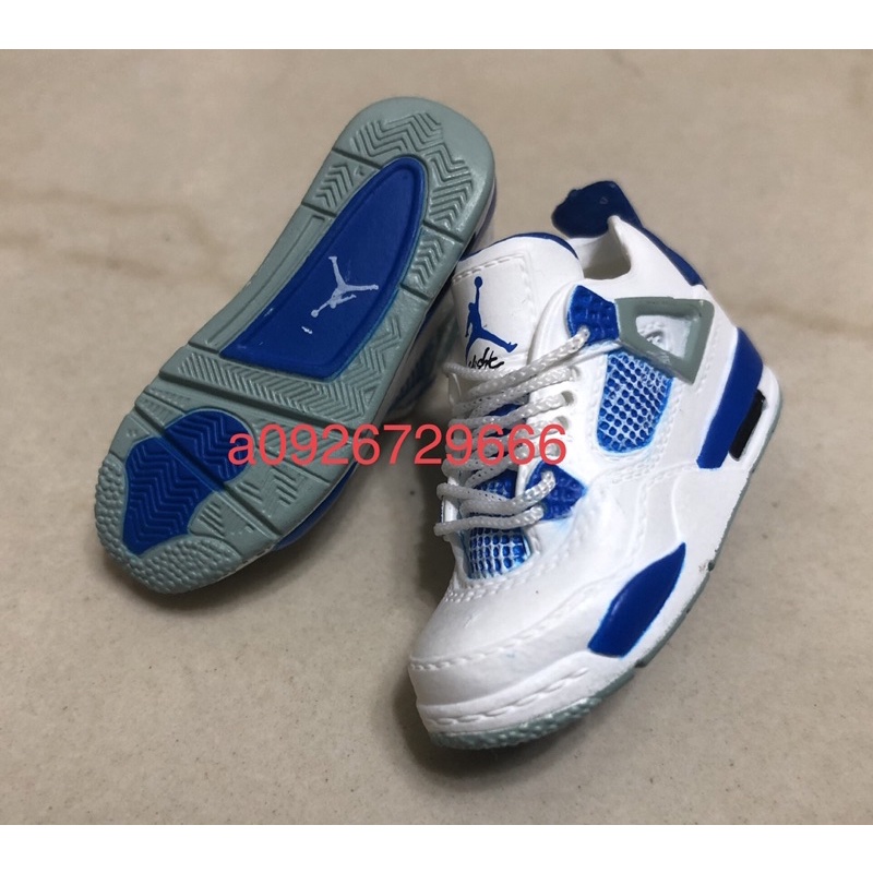 AJ4白藍空心模型鞋 Jordan 12寸 1/6 人偶可穿 非enterbay
