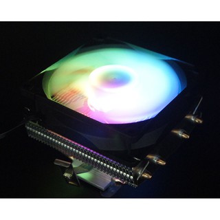 軸心光 四導熱管 CPU 散熱器 下吹式 9CM 風扇 無限高 小機箱用 AMD inter 可用 125W壓制