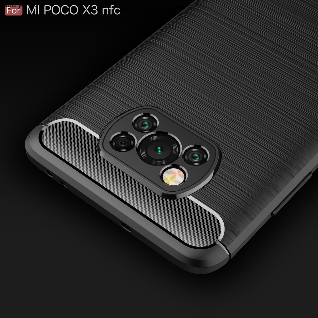 XIAOMI 小米 POCO X3 PRO X3 NFC 軟殼防震碳纖維超薄背部保護套手機殼
