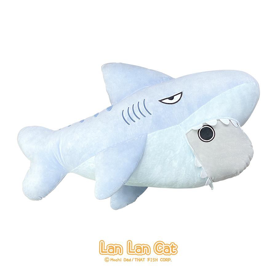 白爛貓絨毛娃娃/ 鯊魚魚/ 85CM eslite誠品