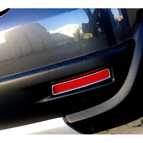 ~圓夢工廠~ Nissan Super Sentra 2013 14 15 鍍鉻後反光片框 後保桿鍍鉻後霧燈框飾貼