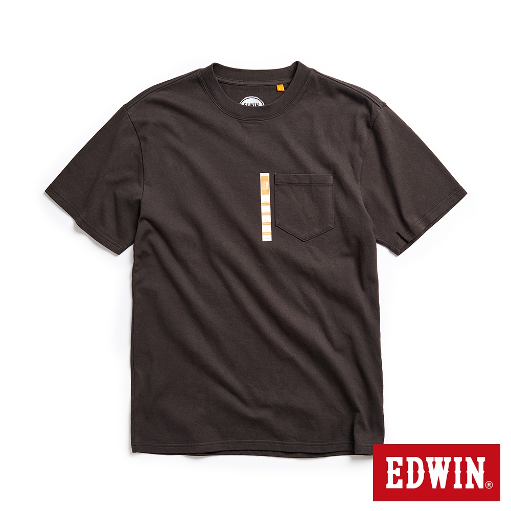 EDWIN PLUS口袋趣味短袖T恤(黑色)-男款