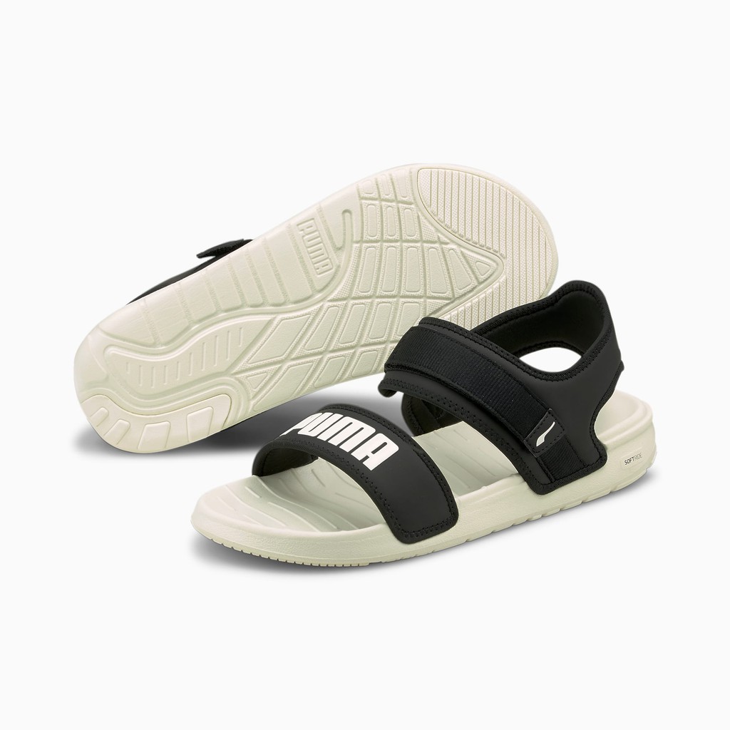 PUMA Softride Sandal 男女款黑白色運動涼拖鞋-NO.37510402