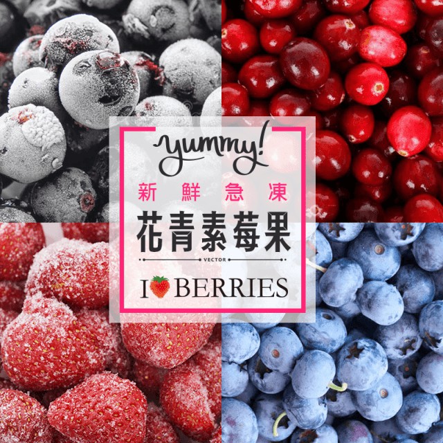 進口新鮮急凍花青素冷凍莓果  附SGS檢驗證明  藍莓/蔓越莓/黑醋栗/草莓 400g/包 (免運費)可任選
