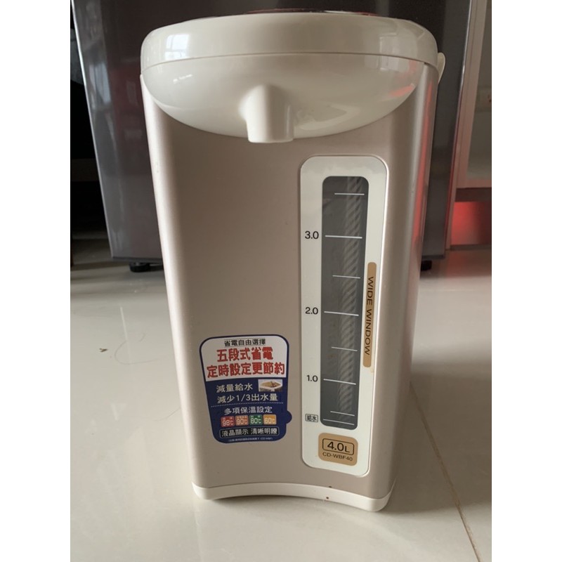 象印4L微電腦電動熱水瓶 CD-WBF40 （中國製）