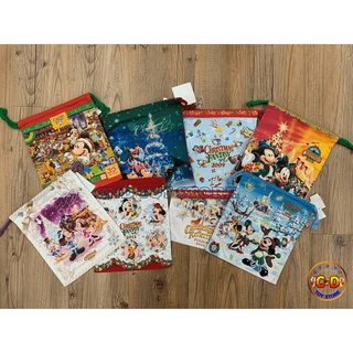 現貨 全新正版 東京迪士尼 聖誕節系列 雙面圖案束口袋 米奇米妮 唐老鴨黛西 奇奇蒂蒂 高飛