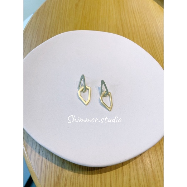 Shimmer 💫現貨 ｜法式 復古設計款 不規則幾何耳環 #E010
