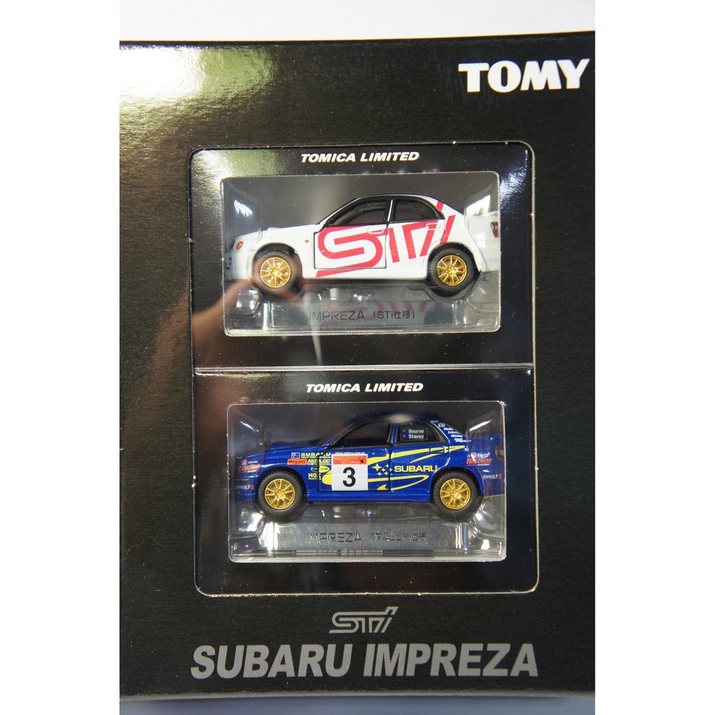 TOMY(tomica)小汽車 絕版TL套裝雙車組 SUBARU IMPREZA WRX STi (1/59模型車)