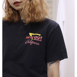 In and out vintage tee黑