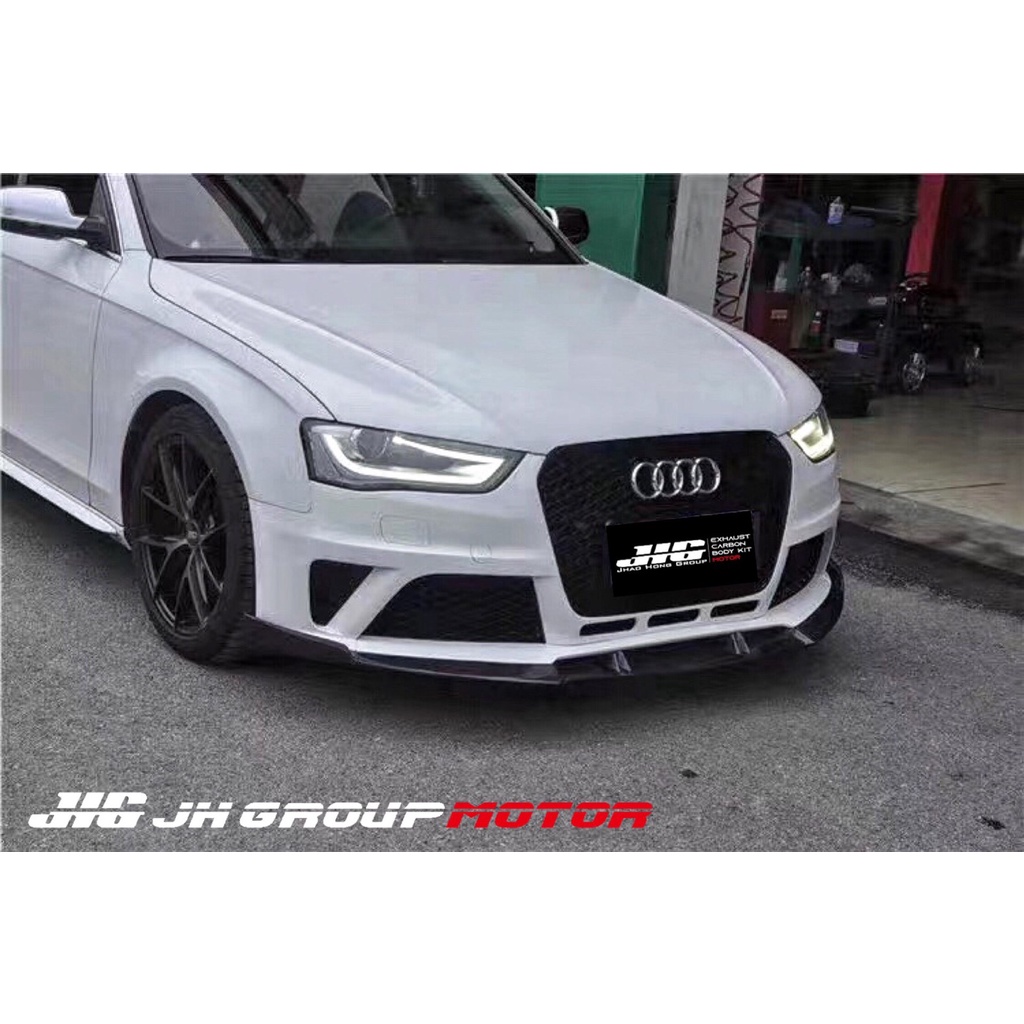 【JH GROUP MOTOR】AUDI 奧迪 12年 A4 B8.5 改 RS4樣式前保 可加購碳纖維前下巴